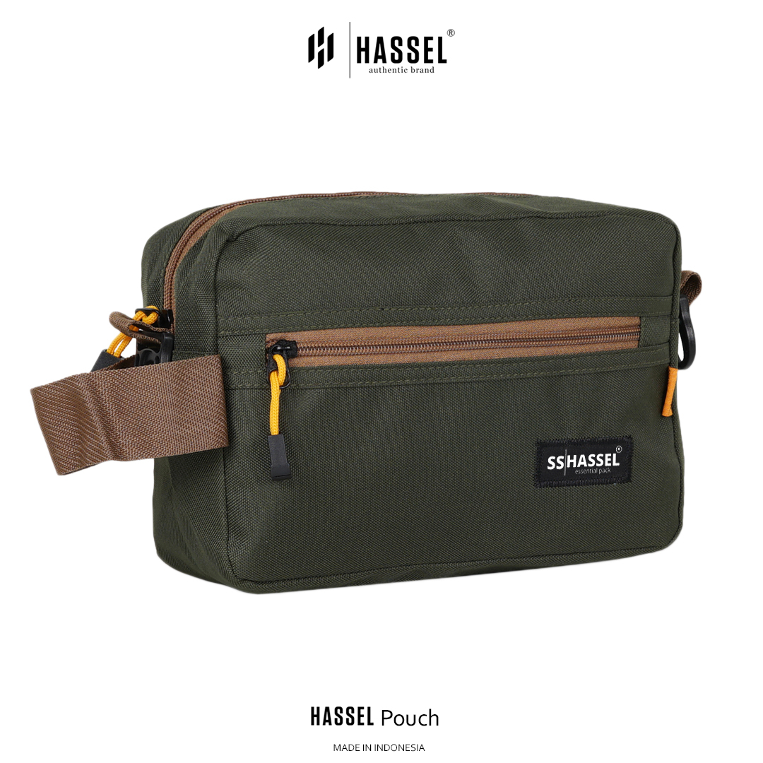 Tas Selempang HASSEL POUCH / Tas Waistbag Pria / Tas Selempang Pria Wanita / Tas Handbag - Hijau