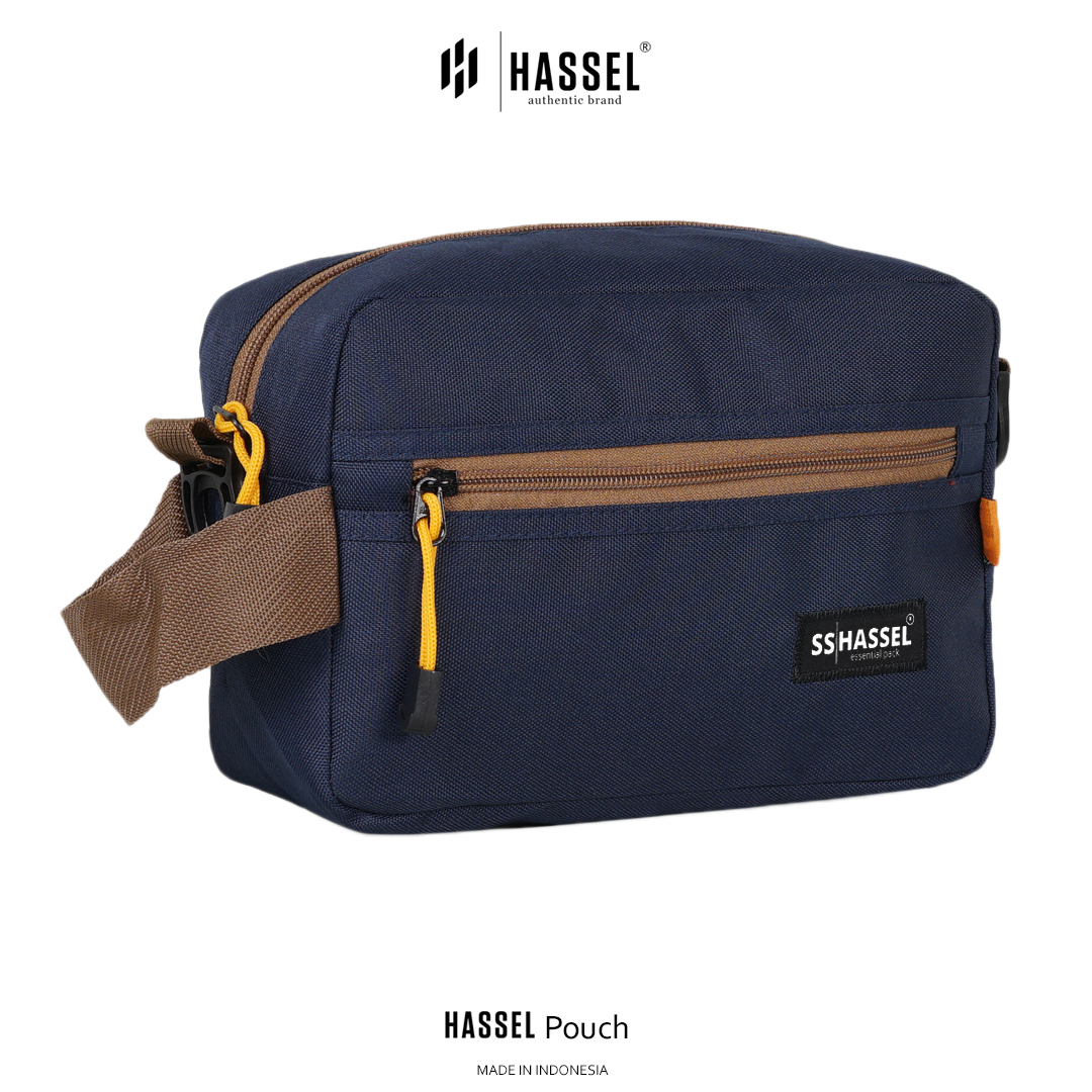 Tas Selempang HASSEL POUCH / Tas Waistbag Pria / Tas Selempang Pria Wanita / Tas Handbag - Navy