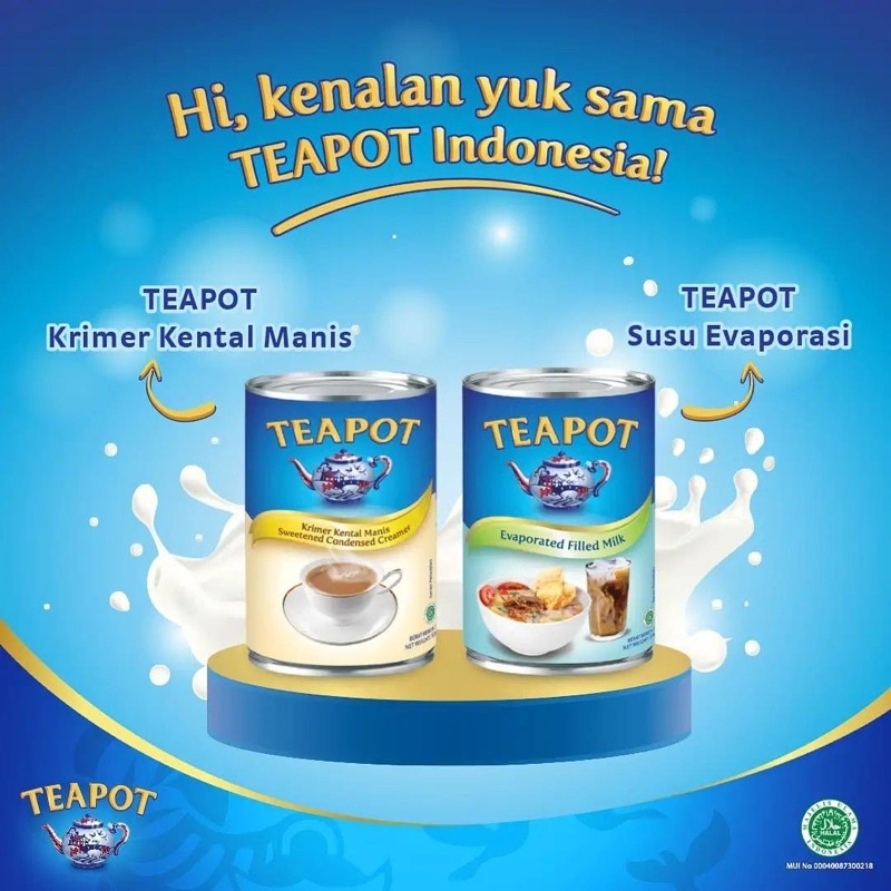 promo..susu evaporasi dan krimer kental manis teapot 390gr