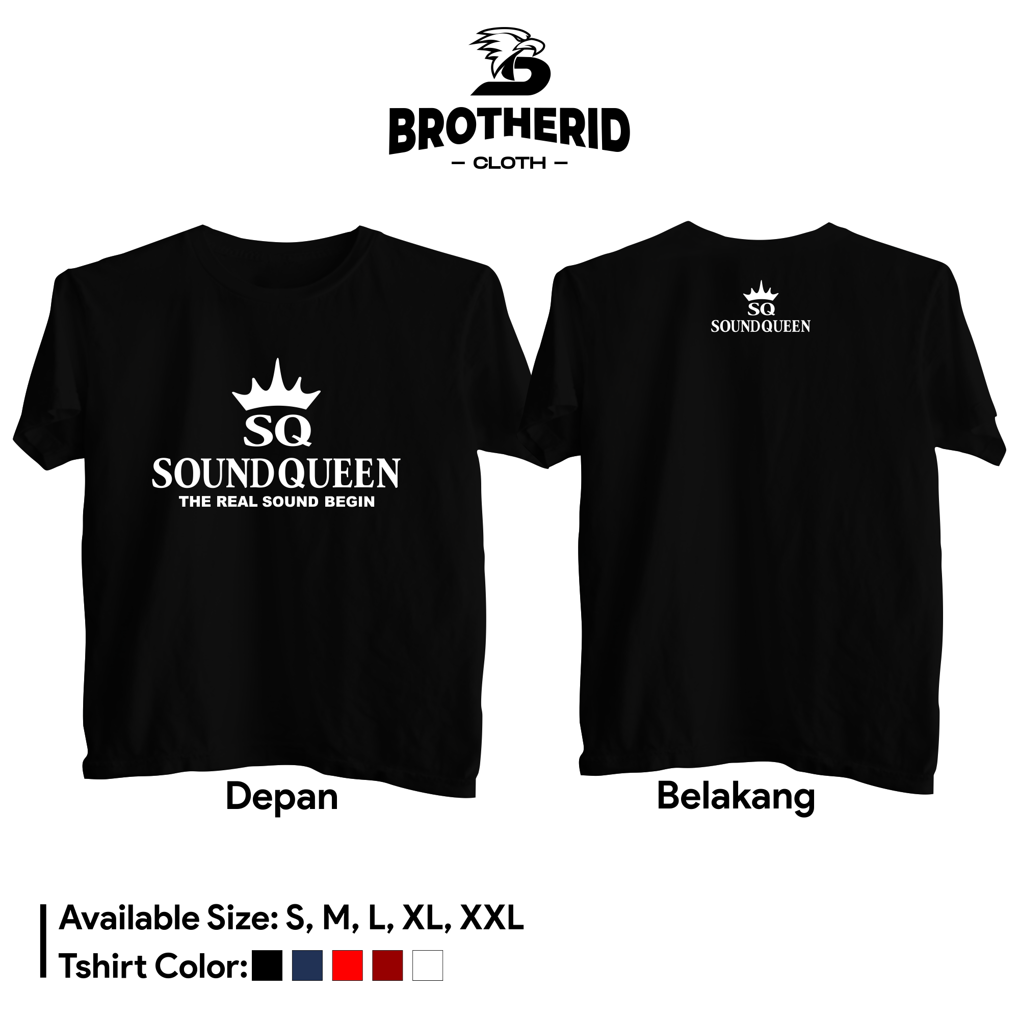 Kaos SoundQueen v2 Baju Operator Audio Sound System Profesional Sistem Queen