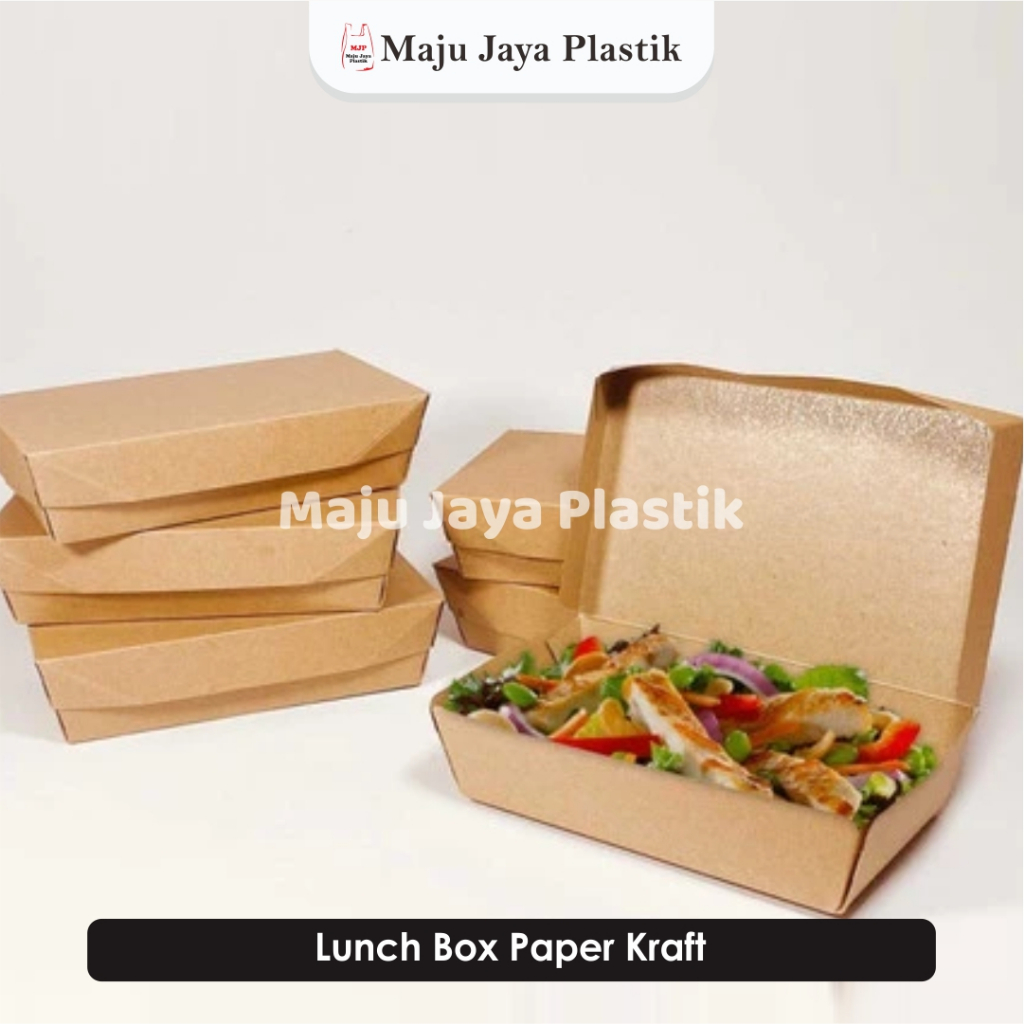 

LUNCH BOX PAPER (MIN ORDER 10) TRAY PAPER KERTAS COKLAT KRAFT KOTAK MAKAN TAKEAWAY POLOS BROWN
