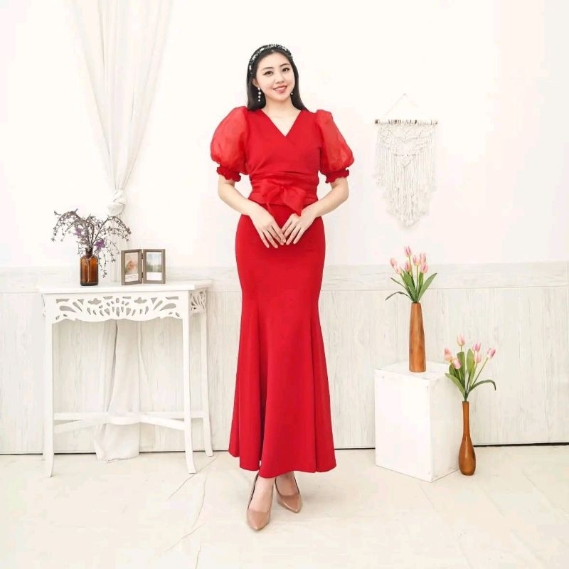 3063 LONGDRESS SCUBA KOMB TANGAN  ORGANZA +OBI