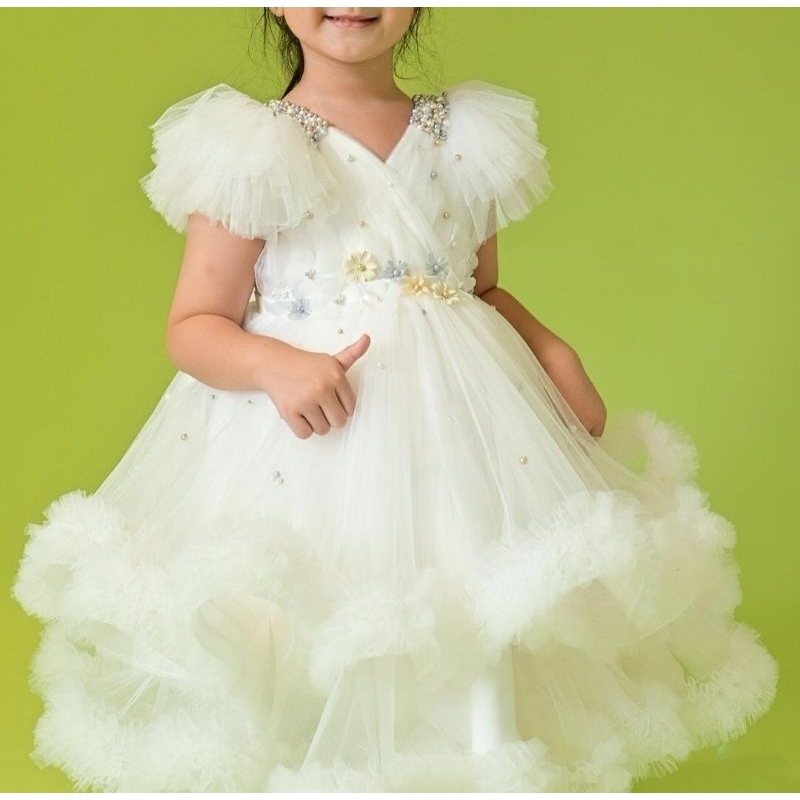 Gaun Ultah Anak Super Mewah/Baju Pesta Anak Kualitas Super Premium/Gaun Ultah Anak/Baju Ultah Anak/D