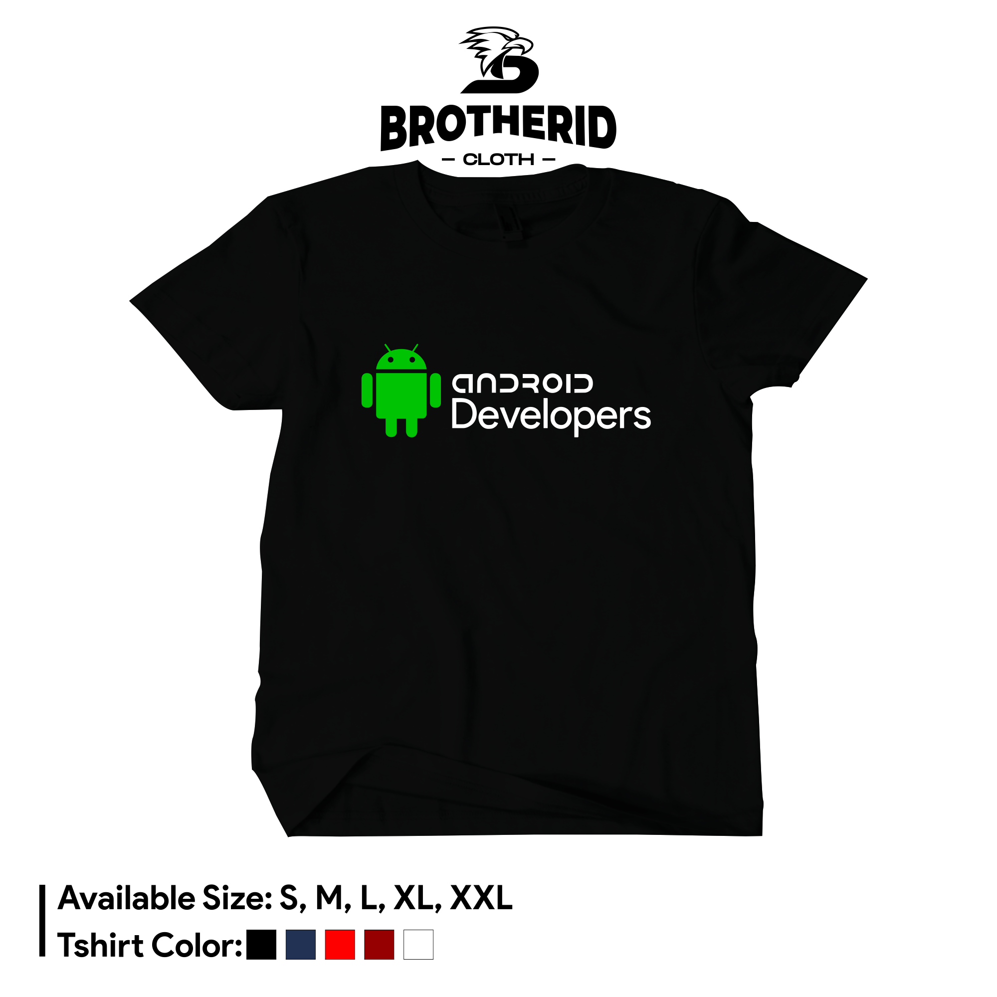 Kaos Android Developers Developer Baju IT Programmer Geek Combed 30s