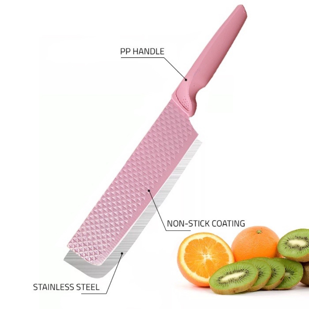 Pisau Dapur Diamond Set (6 in 1) 1526 - Pink Diamond Knife Set