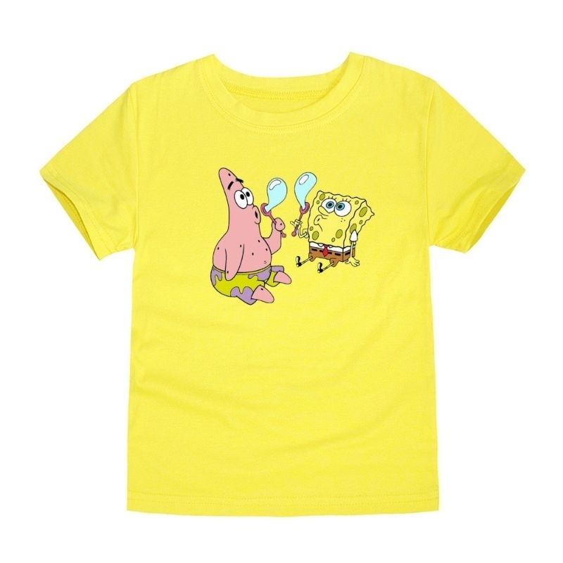 Kaos Anak SpongeBob Patrick Baju Anak Kaos Oblong Anak Lengan Pendek 2-1Th Cod