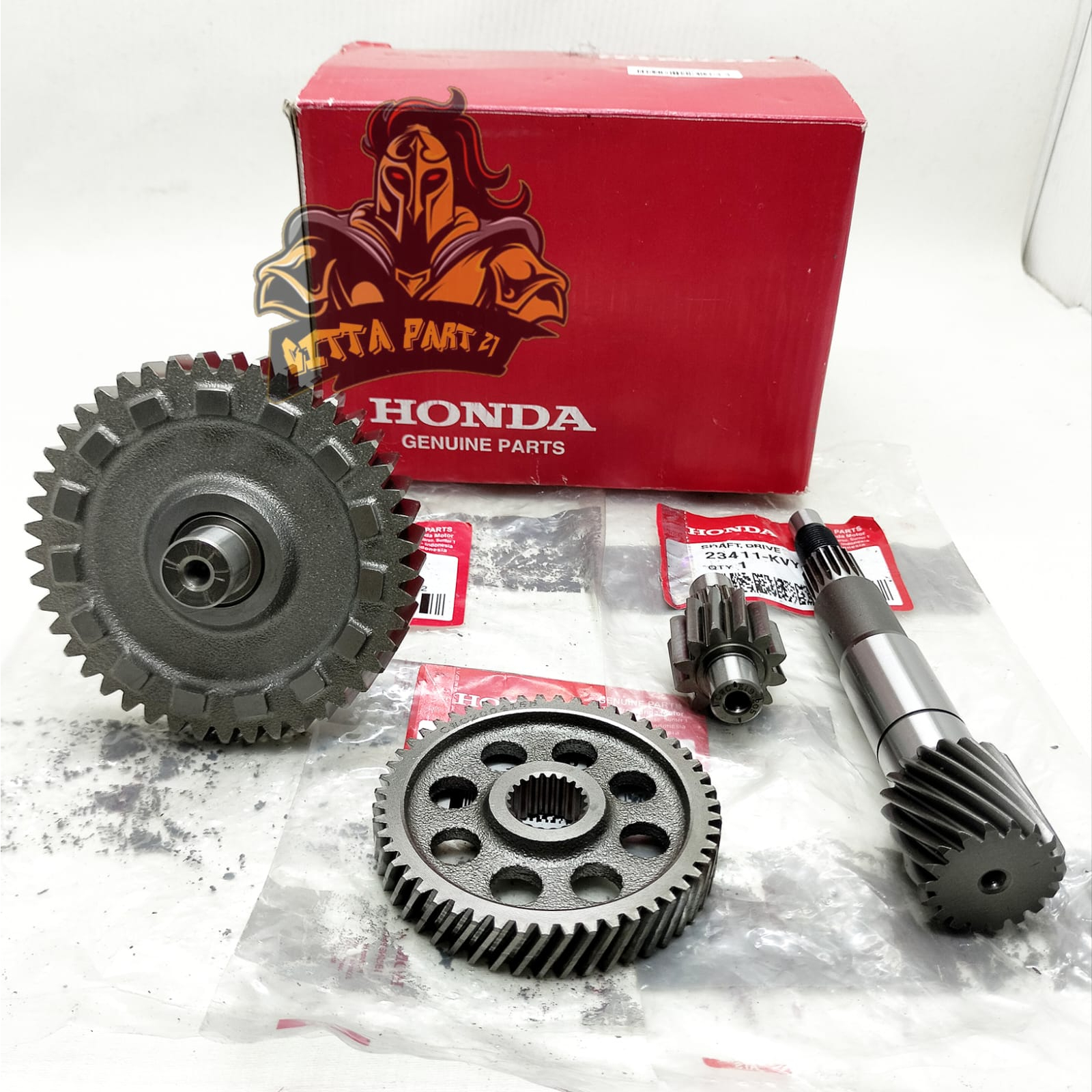 GIGI GEAR RASIO SET KOMPLIT 4 MACAM ASLI ORIGINAL HONDA KUALITAS ASLI ORIGINAL HONDA AHM PRESISI DAN DIJAMIN AWET BEAT LAMA BEAT KARBU SCOOPY KARBU SPACY KARBU VARIO 110 KARBU VARIO 110 TECHNO AS PULLY PULY