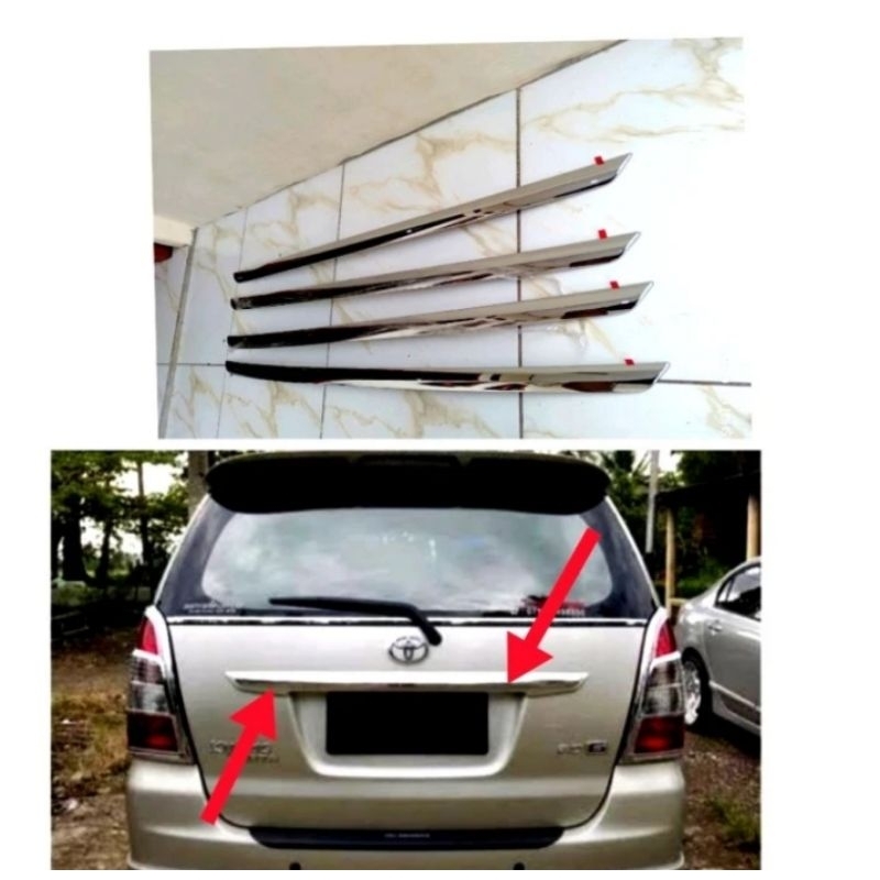 list crhome trunklid belakang innova lama 2011-2015 original part