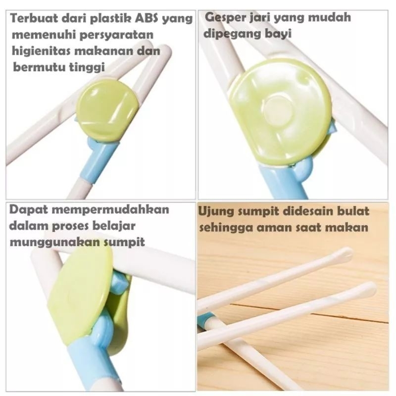 Sumpit Belajar Makan Anak/Sumpit Chopstick Melatih Motorik Anak/Children Training Chopstick