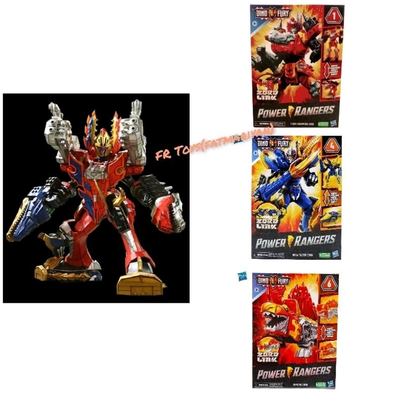 Power Rangers Dino Fury T Rex Mosa Dimetro Zord Link System ( 3 SET)
