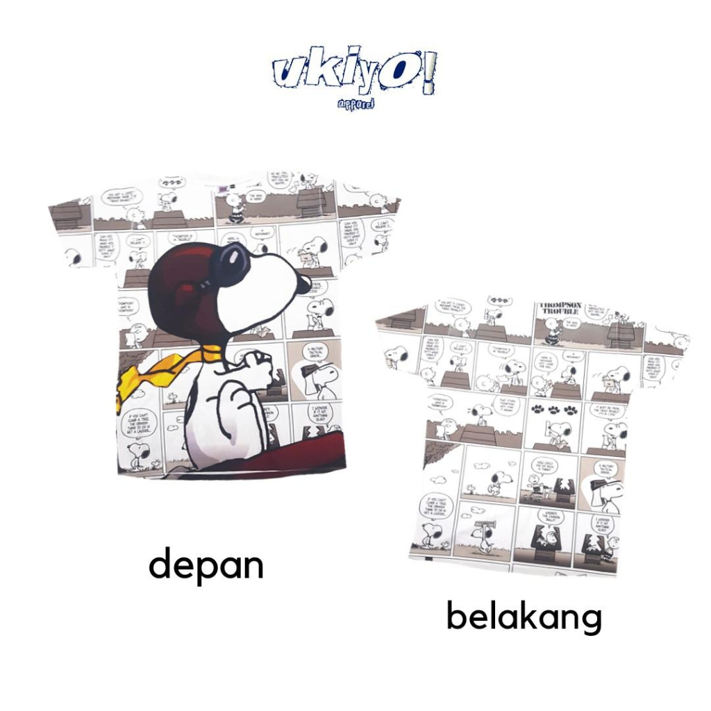 KAOS TAG THAILAND SNOOPY PILOT AOP (ALL OF PRINT) | KAOS CARTOON KARTUN ANIME KOMIK COMIC FULLPRINT 