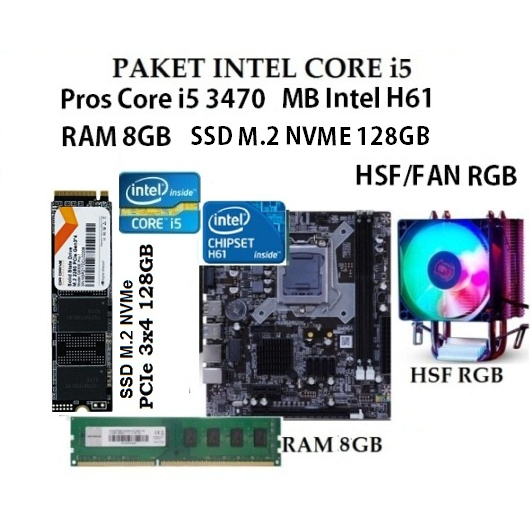 Paket PC Intel Core i5 + SSD NVMe
