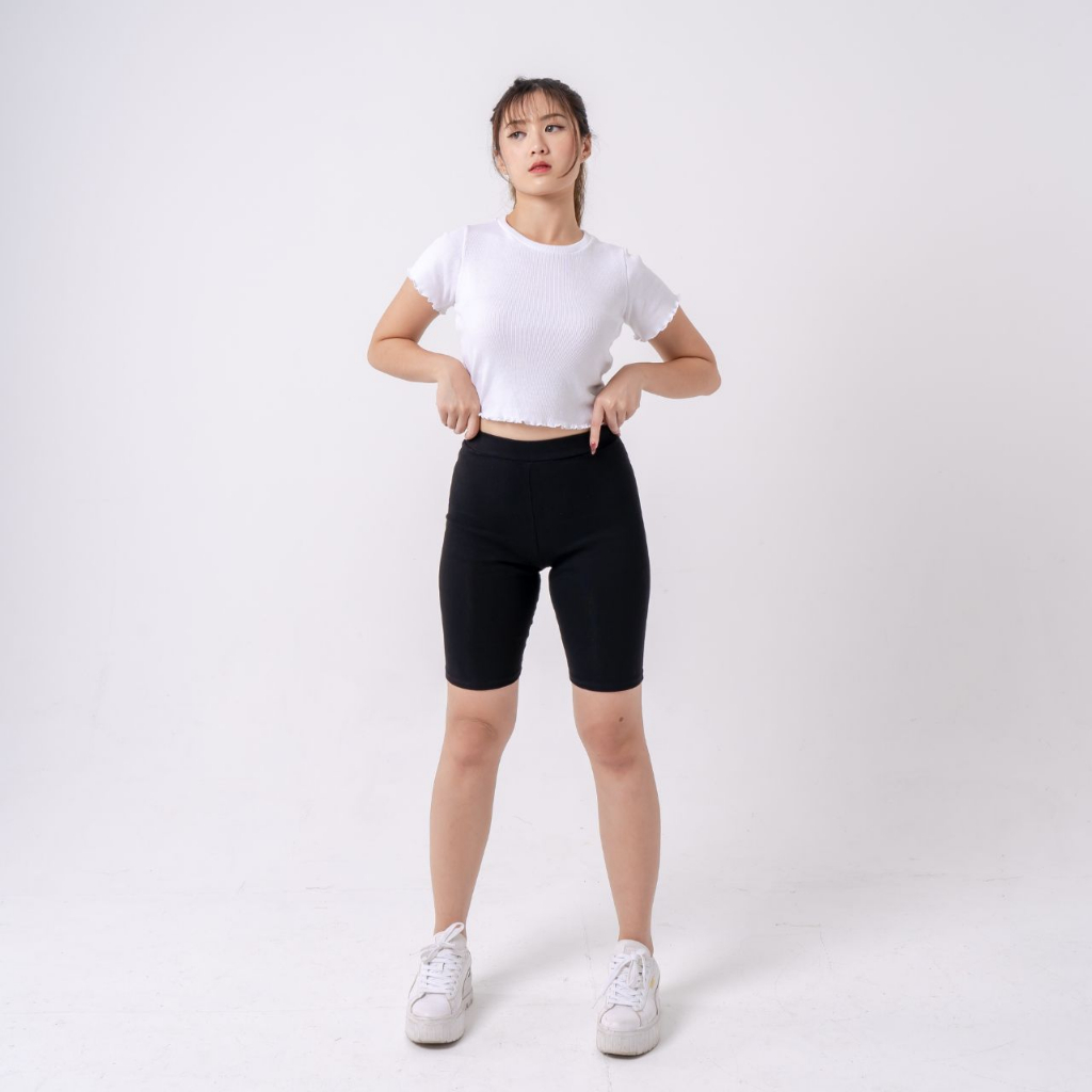 AIJO -Siren Crop Top - Atasan Neci Rib