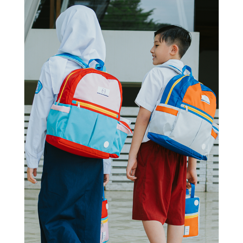 Tas Ransel Sekolah Anak Perempuan Laki Laki Cewek Oxigen Lucu Gendong Viral Mixiue TK SD SMP Export 