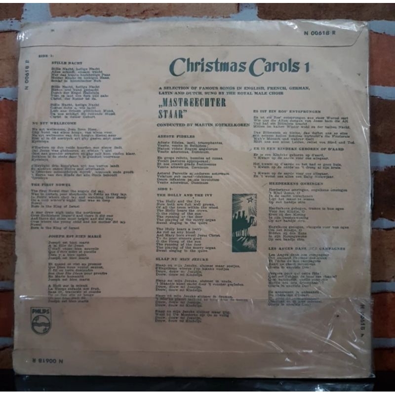 Vinyl Piringan Hitam 10 inch Martin Koekelkoren-Christmas Carols 1