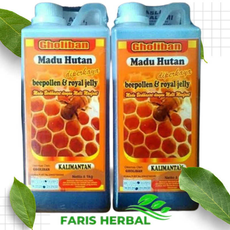 

Madu Gholiban Hutan Riau Plus Bee Pollen Royal Jelly Madu Murni [1 kg]