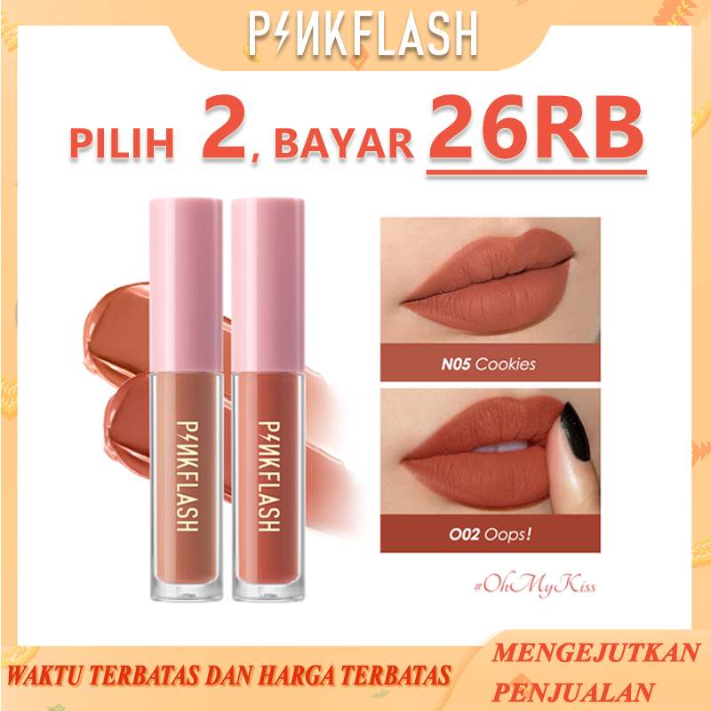 PINKFLASH Matte lip gloss lipstik tahan lama anti air-PF-L01