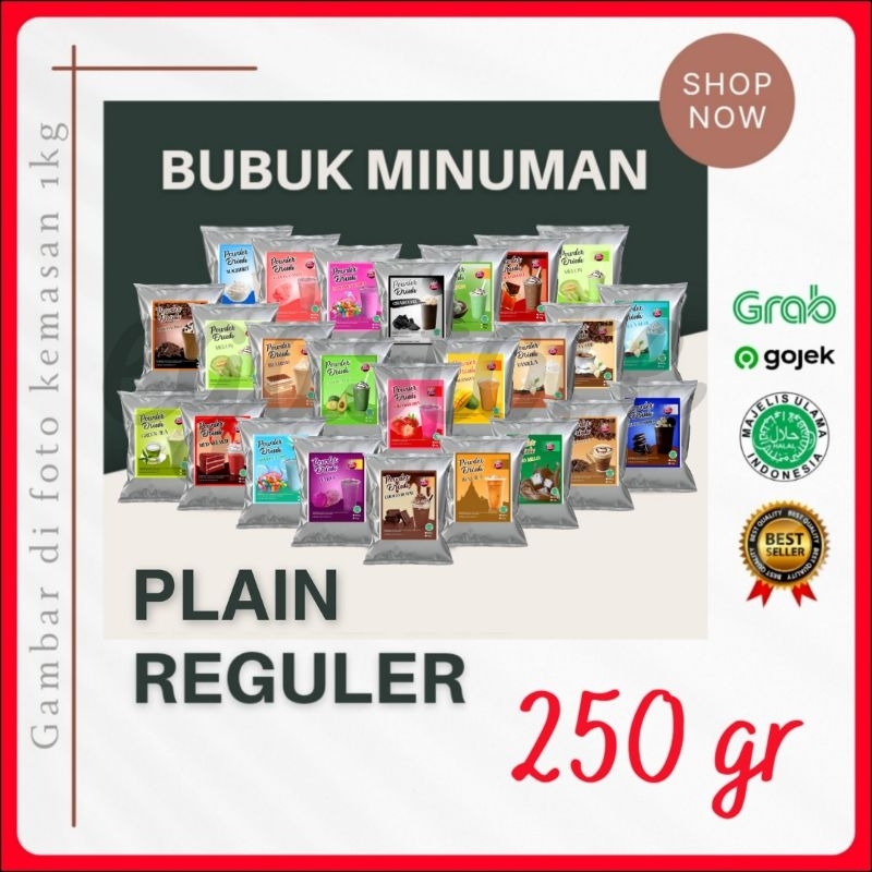 Bubuk Minuman Rasa Premium MIX 250gr Serbuk Minuman Rasa dan Teh Kekinian