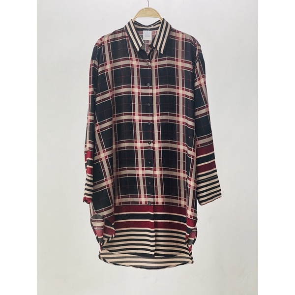 Kemeja motif jumbo bahan katun rayon full kancing ld 120cm