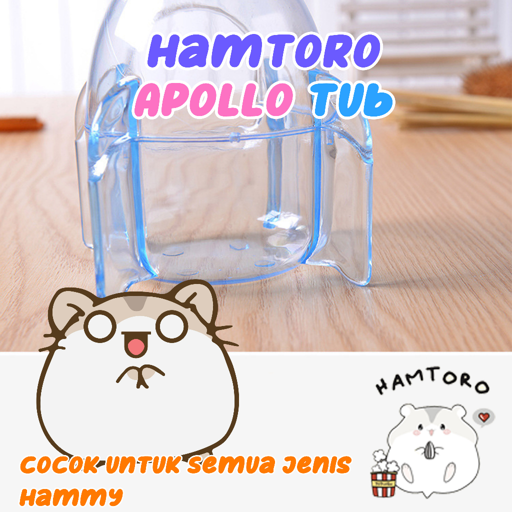 Hamtoro Apollo Tub Tempat Mandi, Pup dan Pip Hamster Bentuk Roket