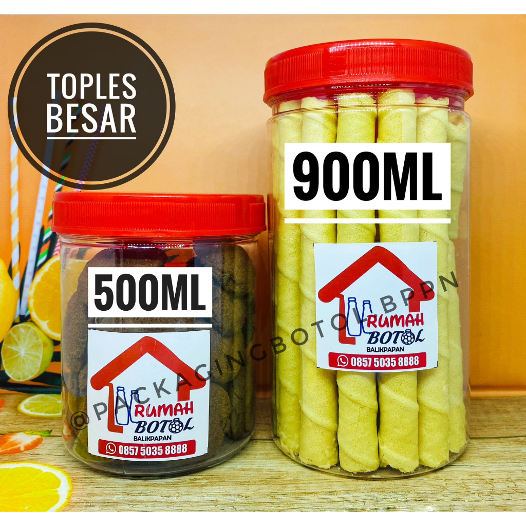 TOPLES Tabung SILINDER 500 ML & 900 ML (Botol dan Tutup saja) Per-Pcs