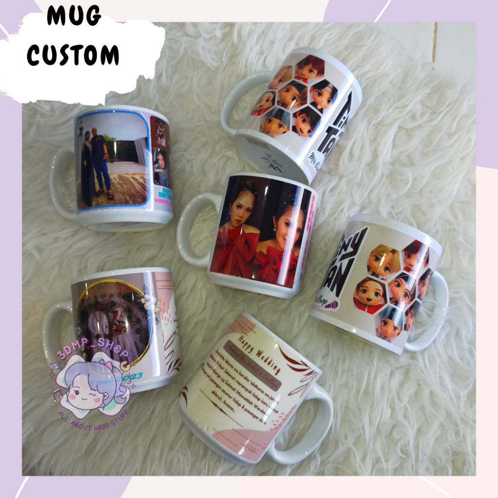 [MOHON TAMBAH BUBLE WRAP] MUG GELAS CANGKIR CUSTOM REQUEST GAMBAR