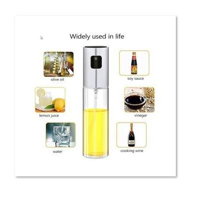 Botol Kaca Spray Minyak 100ml Wadah Tempat Minyak Goreng Wijen Parfum / Bottle Kecap Asin Dapur Semprot 100 ml / Olive Oil Sprayer Mist Stainless Steel Air Fryer BBQ [MF]