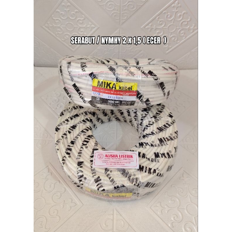 Kabel serabut NYMHY 2 x 1,5 ( ECER )