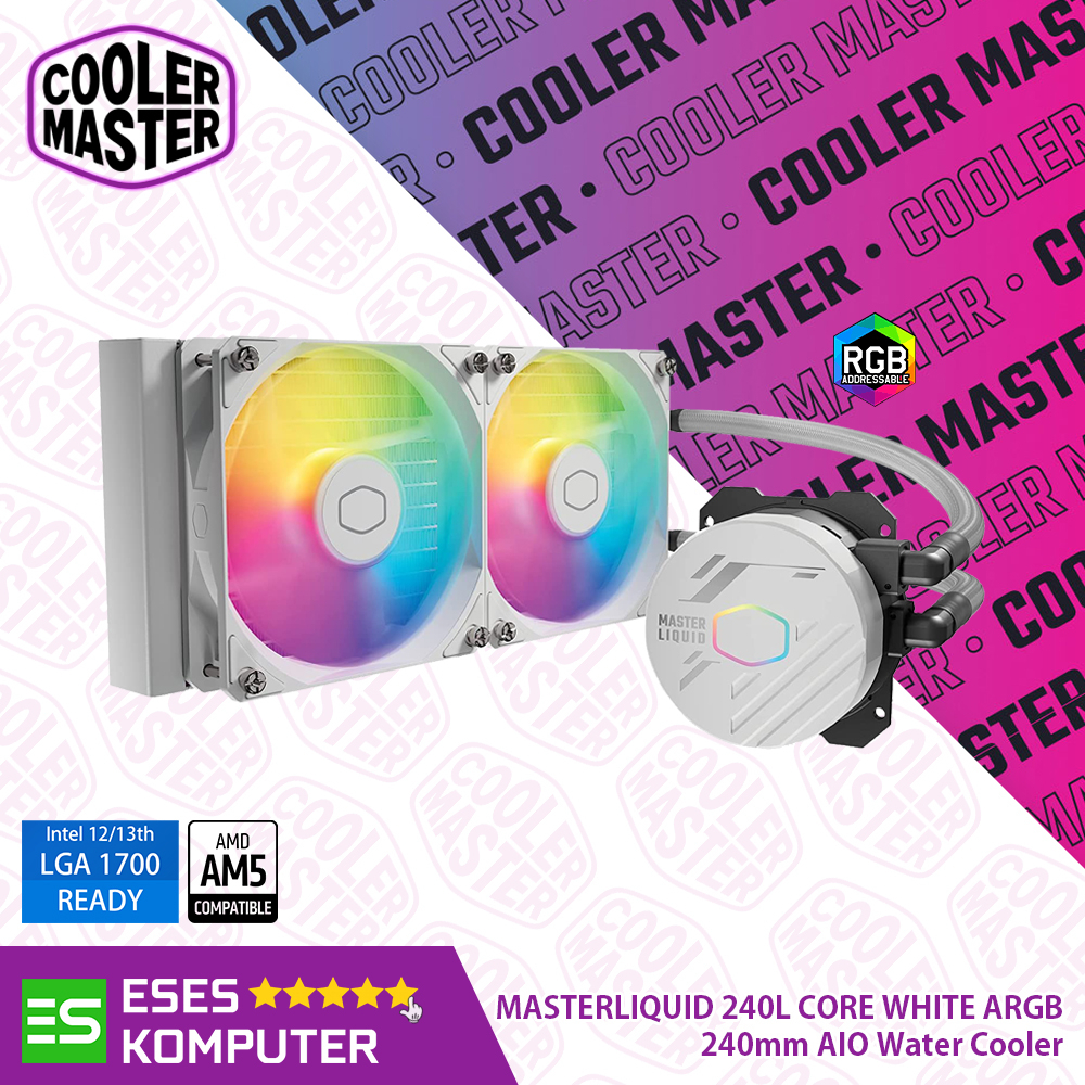 Cooler Master MASTERLIQUID 240L CORE WHITE ARGB AIO 240mm