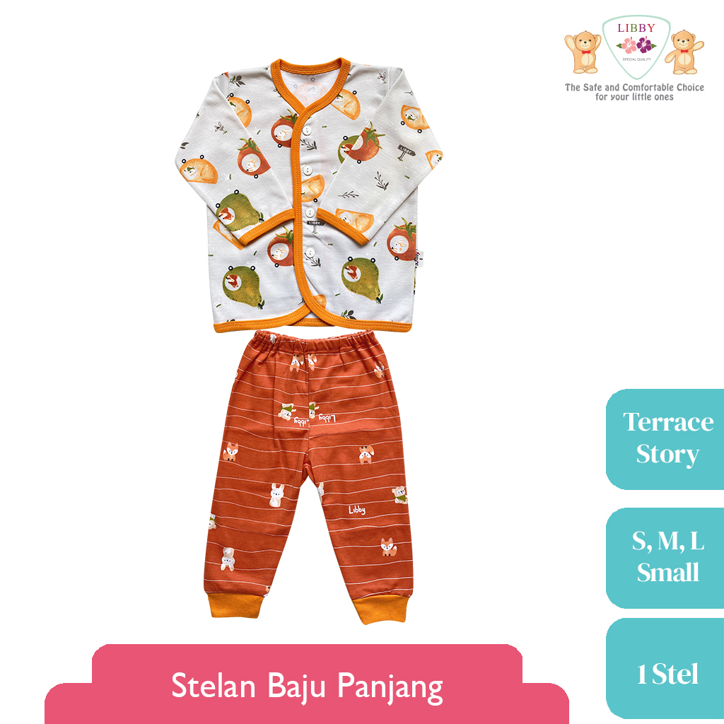 Baju Bayi Setelan Panjang Anak Kecil Motif LIBBY Terrace Story (1 stel)