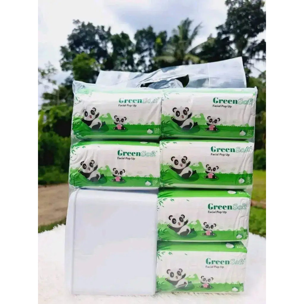 { Per Bendel isi 6 } Tissue Green Soft 6in1 Pop Up 130 Sheets-1