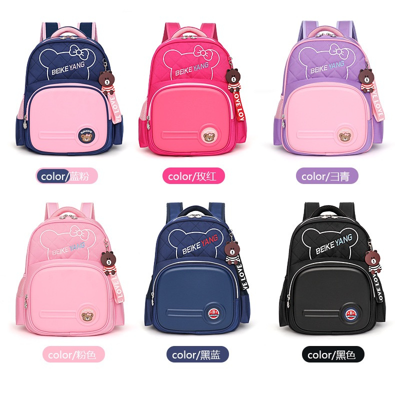 9225 IMPORT Tas Sekolah Anak SD Backpack Karakter Bear Beruang Super Ringan Tas Ransel Anak Laki Laki Perempuan