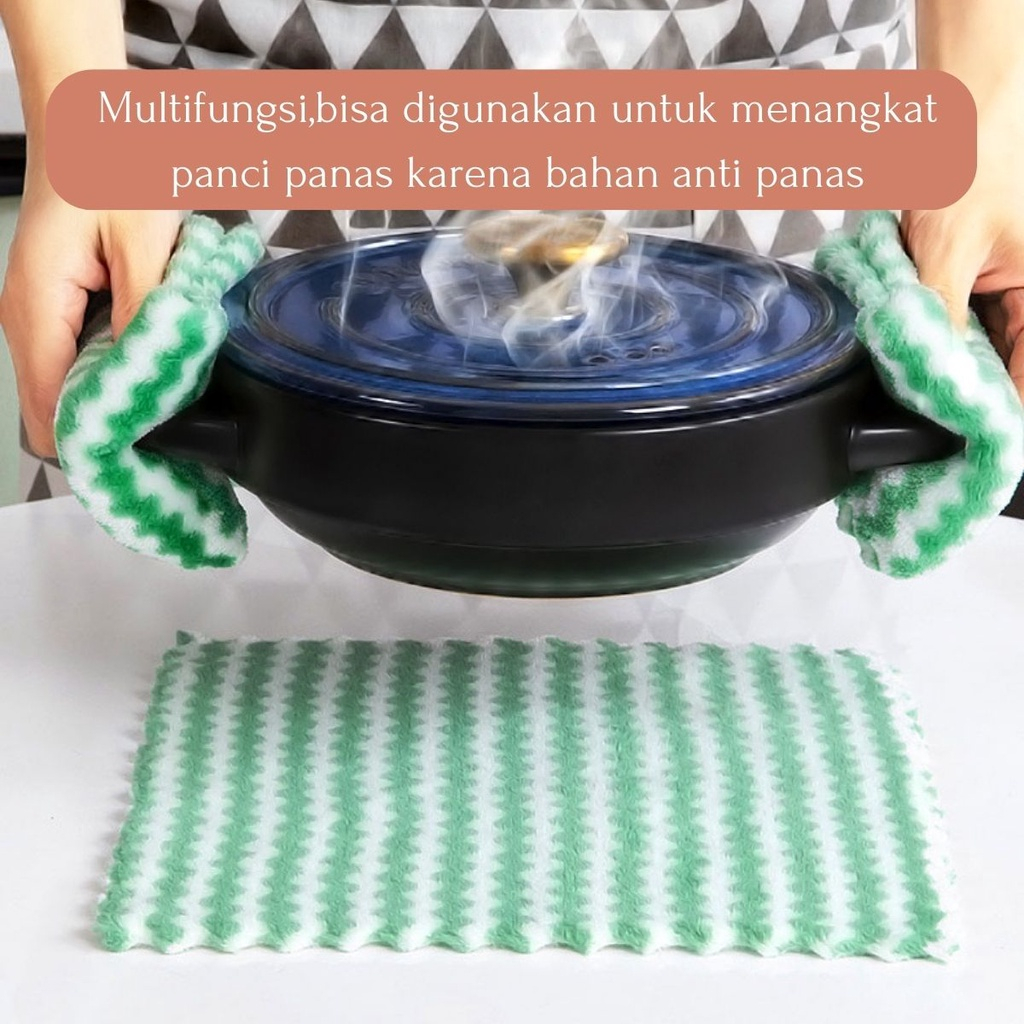 KAIN LAP DAPUR ANTI MINYAK CUCI PIRING MICROFIBER