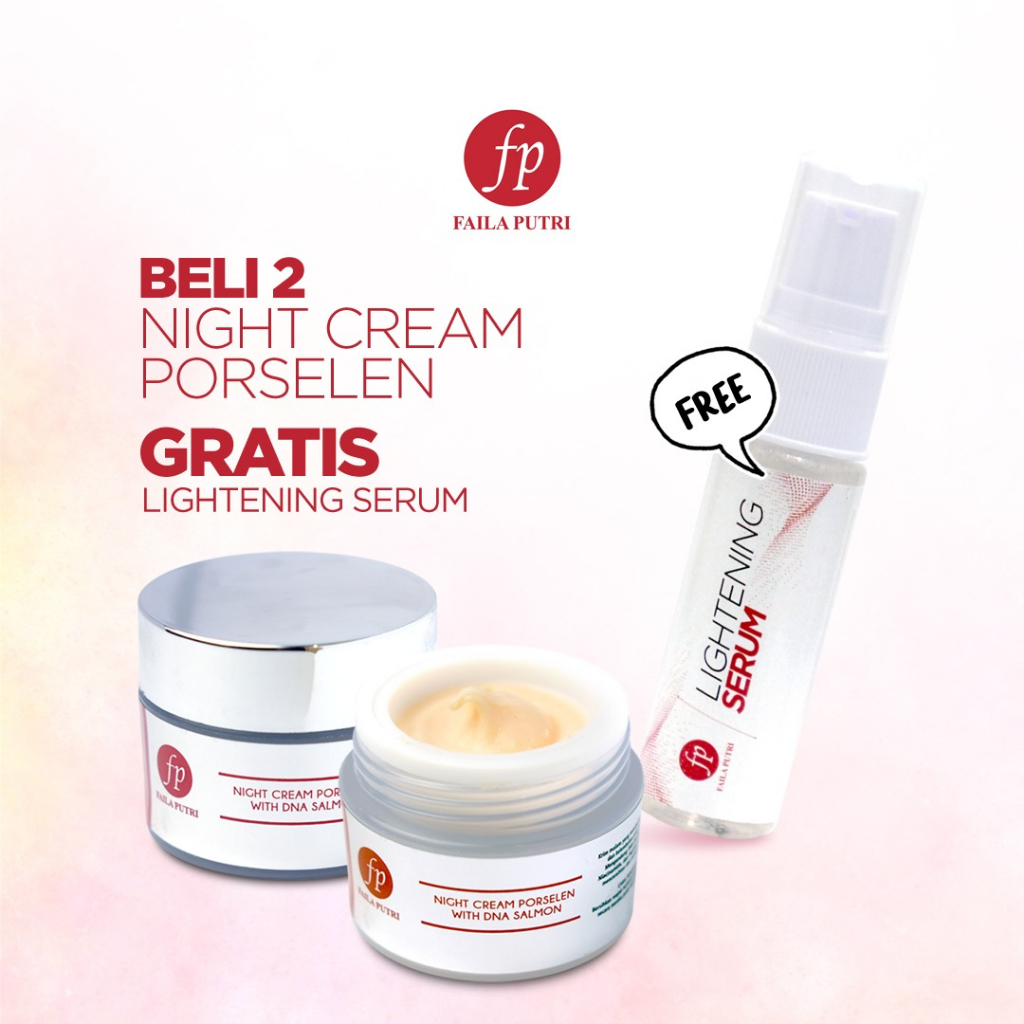 NIGHT CREAM PORSELEN WITH DNA SALMON FAILA PUTRI - Krim Malam FAILA PUTRI Glowing