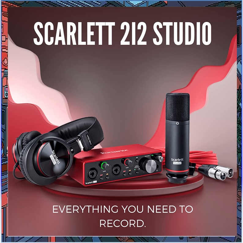 FOCUSRITE SCARLETT 2i2 STUDIO 3RD GEN USB AUDIO INTERFACE REC BUNDLE