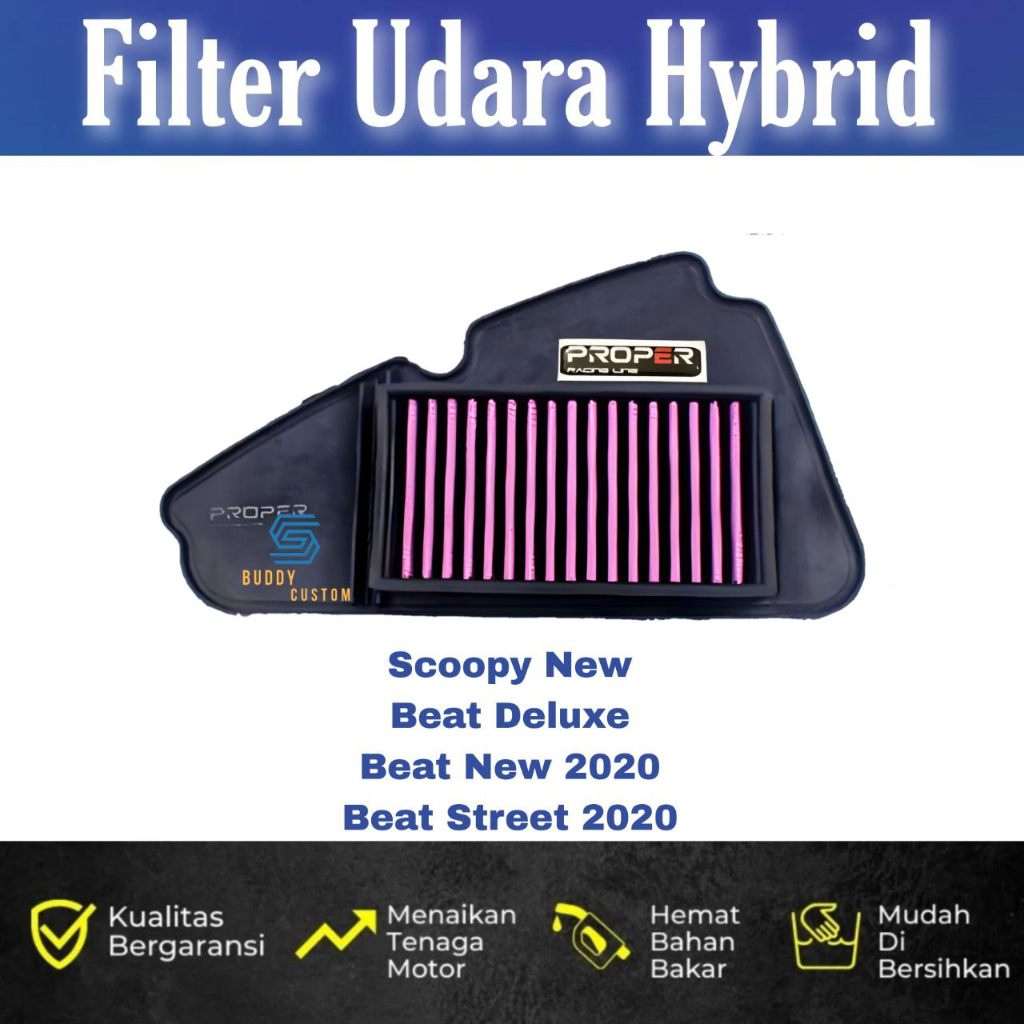 FIlter Udara Beat New Deluxe Proper Racing Line- Air Filter Scoopy New Proper Racing Line