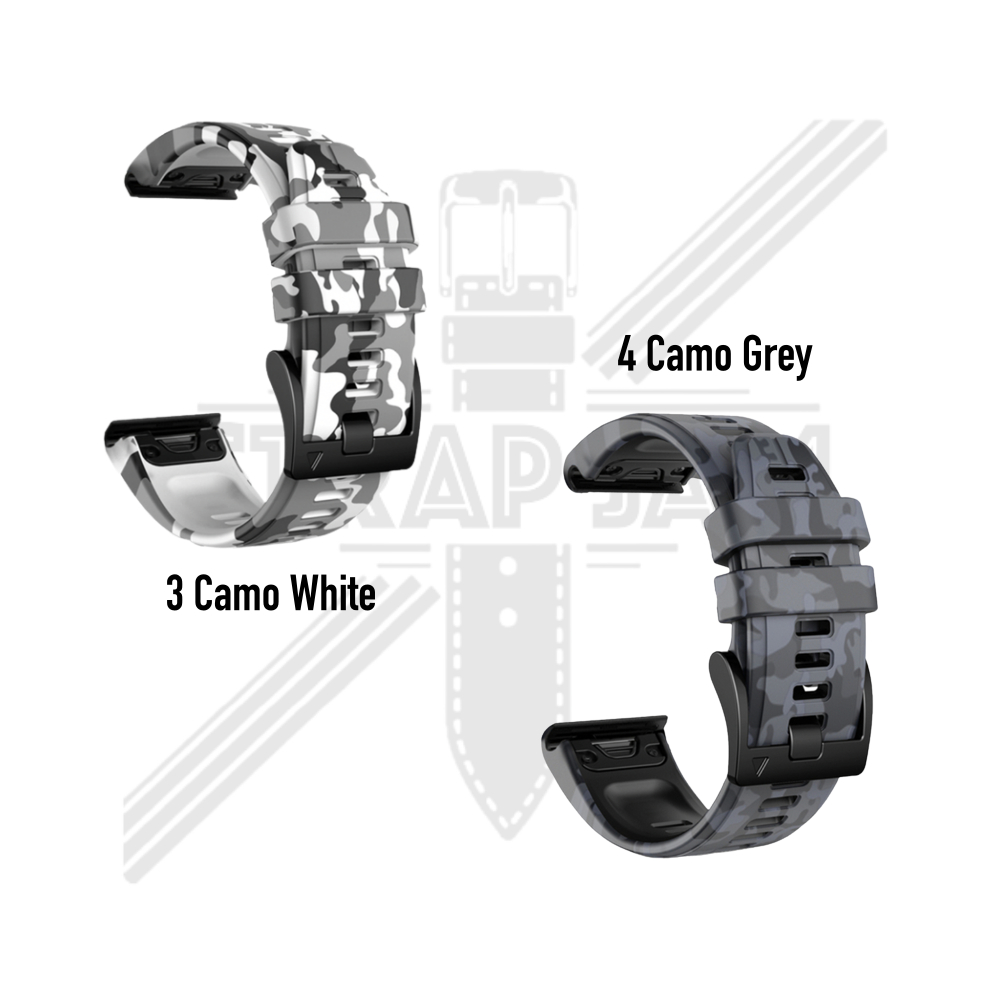 CQF Strap Garmin Quatix 6 47mm - Tali Jam Quick Fit 22mm Army Camo Keren