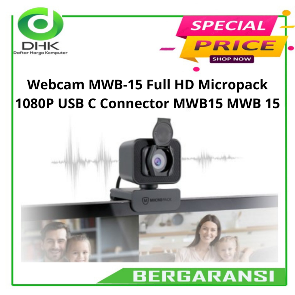 Webcam MWB-15 Full HD Micropack 1080P USB C Connector MWB15 MWB 15