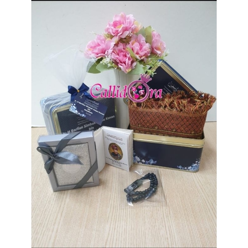 

Hampers mengenang 40 hari/100 harian/souvenir sajadah-buku doa
