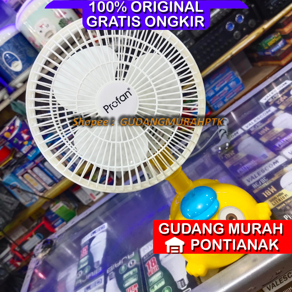 Kipas angin karakter Minion / Desk fan Minion Kuning Swing Bisa MENOLEH PROFAN / YUNDAI