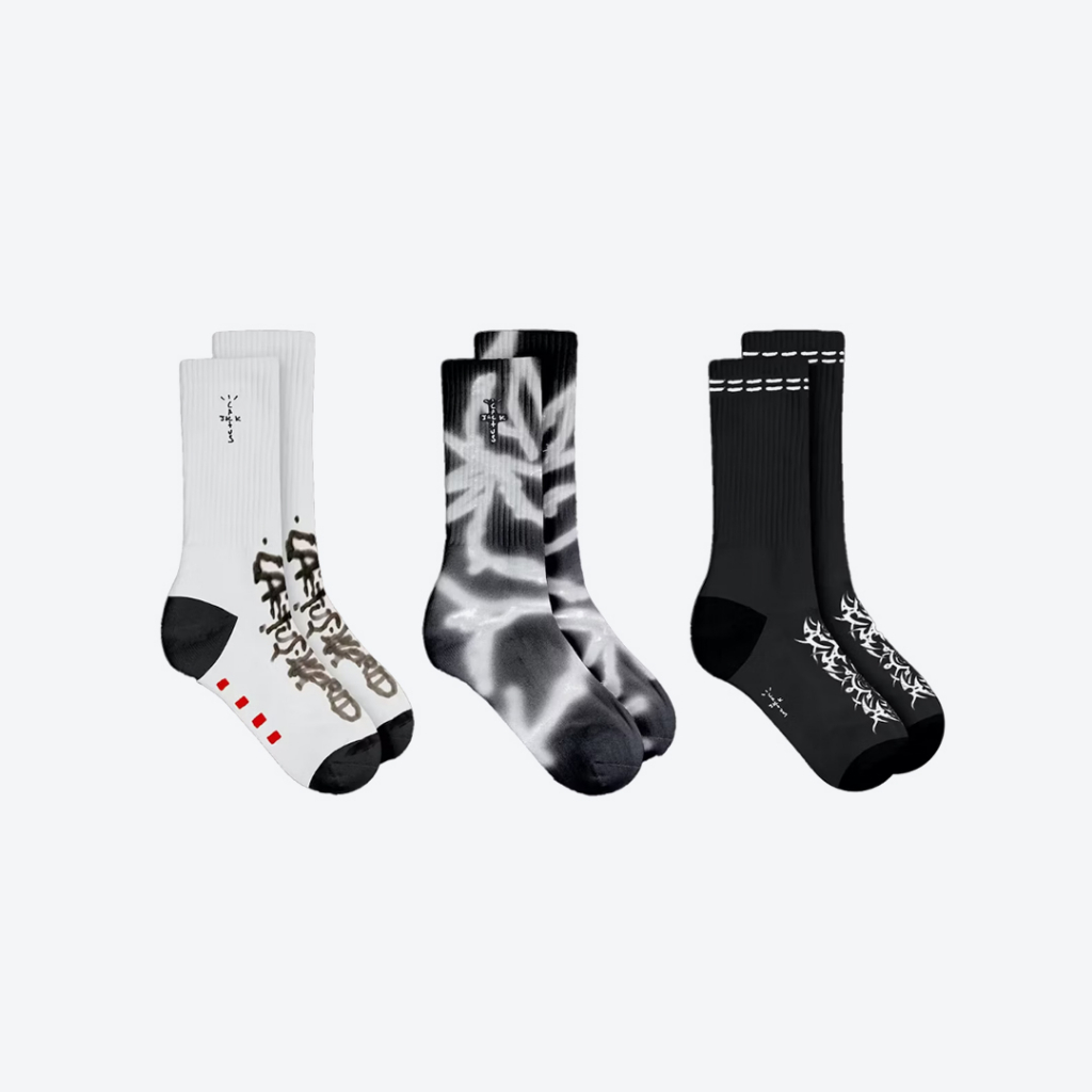 Travis Scott Cactus World Socks Trio Multicolor 3 Pack