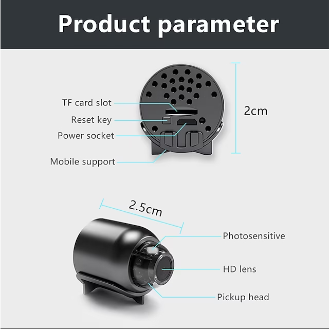 【Original-Impor】5mp Ip Camera Cctv Mini Tersembunyi Tanpa Kabel Indoor Spy Camera Mini Wifi Wireless Camera Cctv Wifi Mini Hd 1944p Spy Cam Infrared Kamera Pengintai Mini Hidden Camera Cctv Kecil Tersembunyi Spycam JS35