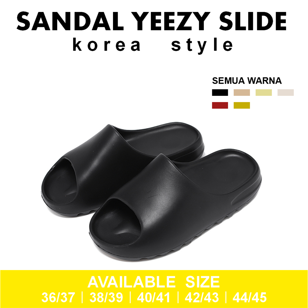 【COD &amp; Barang ready】Sandal Yeezy Slide Wanita EVA Anti Slip Import Sandal Pria Dan Wanita korea casual Casual Style Sendal