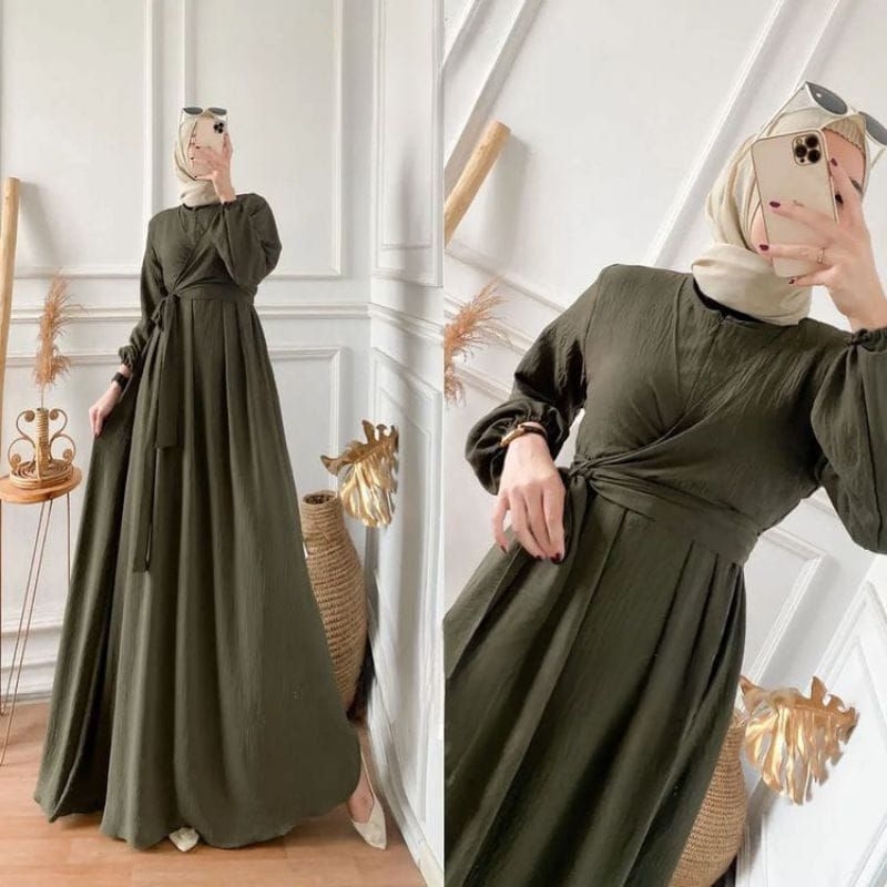 ALLETA GOWN  MAXY DRESS  S M L XL XXL    / CRINCLE AIRFLOW PREMIUM/ GAMIS TERBARU /DRESS  REMAJA KEKINIAN/DRESS KONDANGAN CRINCLE AIRFLOW