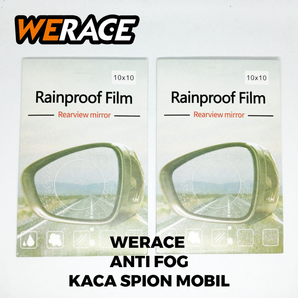 [WERACE] ANTI FOG KACA SPION MOBIL ANTI HUJAN ANTI GORES KACA SPION STICKER ANTI AIR SPION MOBIL ANTI EMBUN (HARGA SEPASANG)