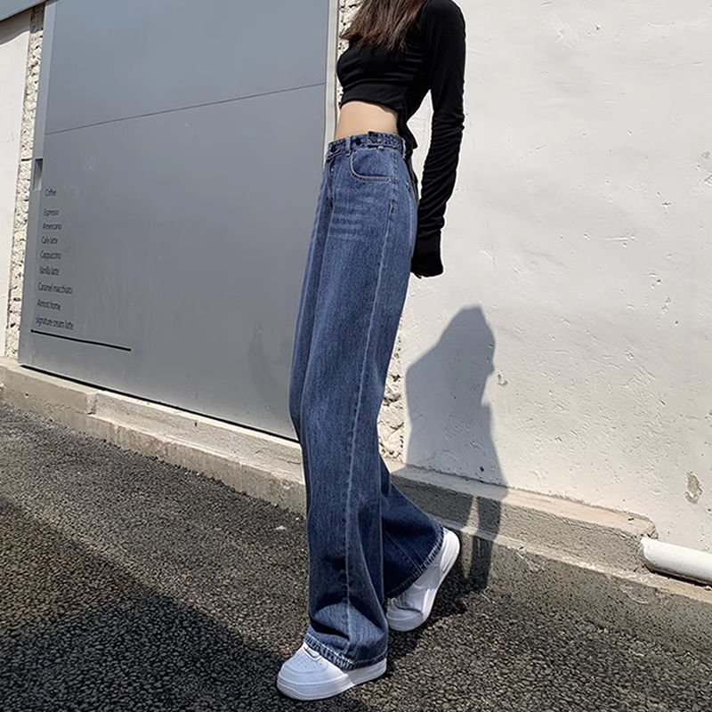 Celana Jeans Wanita Tombol Fashion Highwaist Kulot Jeans Import