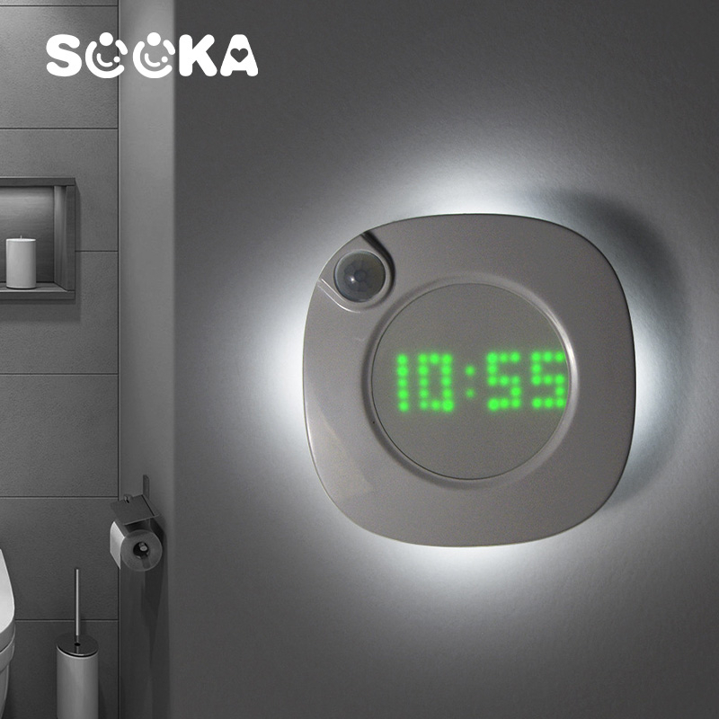 SOOKA  Smart Night Light Portable With Clock-Sensor tubuh manusia yang cerdas dengan lampu led malam kecil yang dapat diredupkan pada malam hari SK-ACA1102