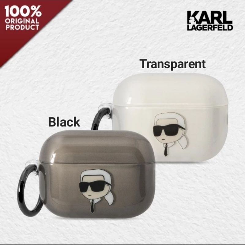 Case Airpods pro Gen 1 &amp; 2 - Karl Lagerfeld TPU NFT Karl - Original
