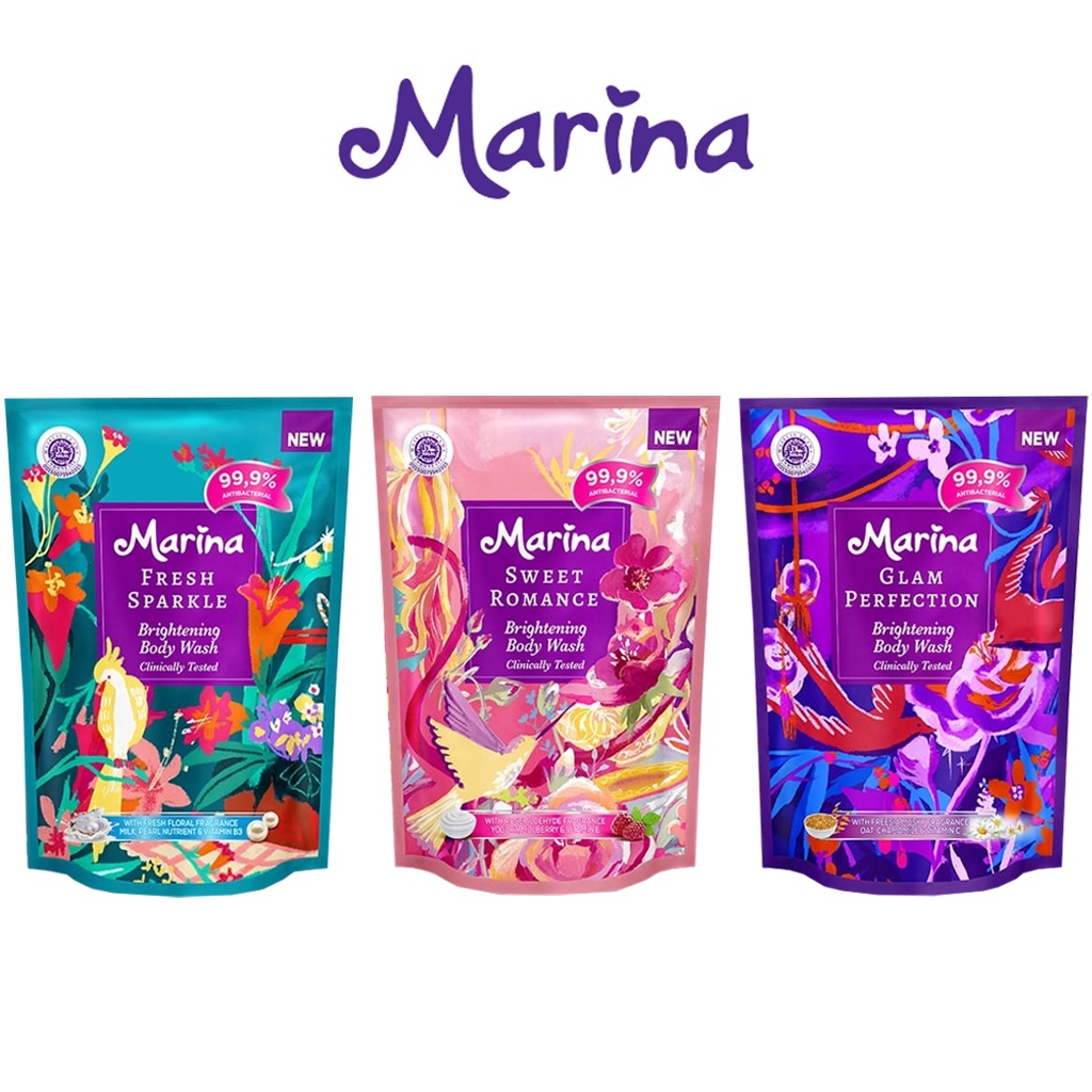 ❤ RATU ❤ Marina Brightening Body Wash 430ml | Sabun Mandi Cair Kemasan Refill