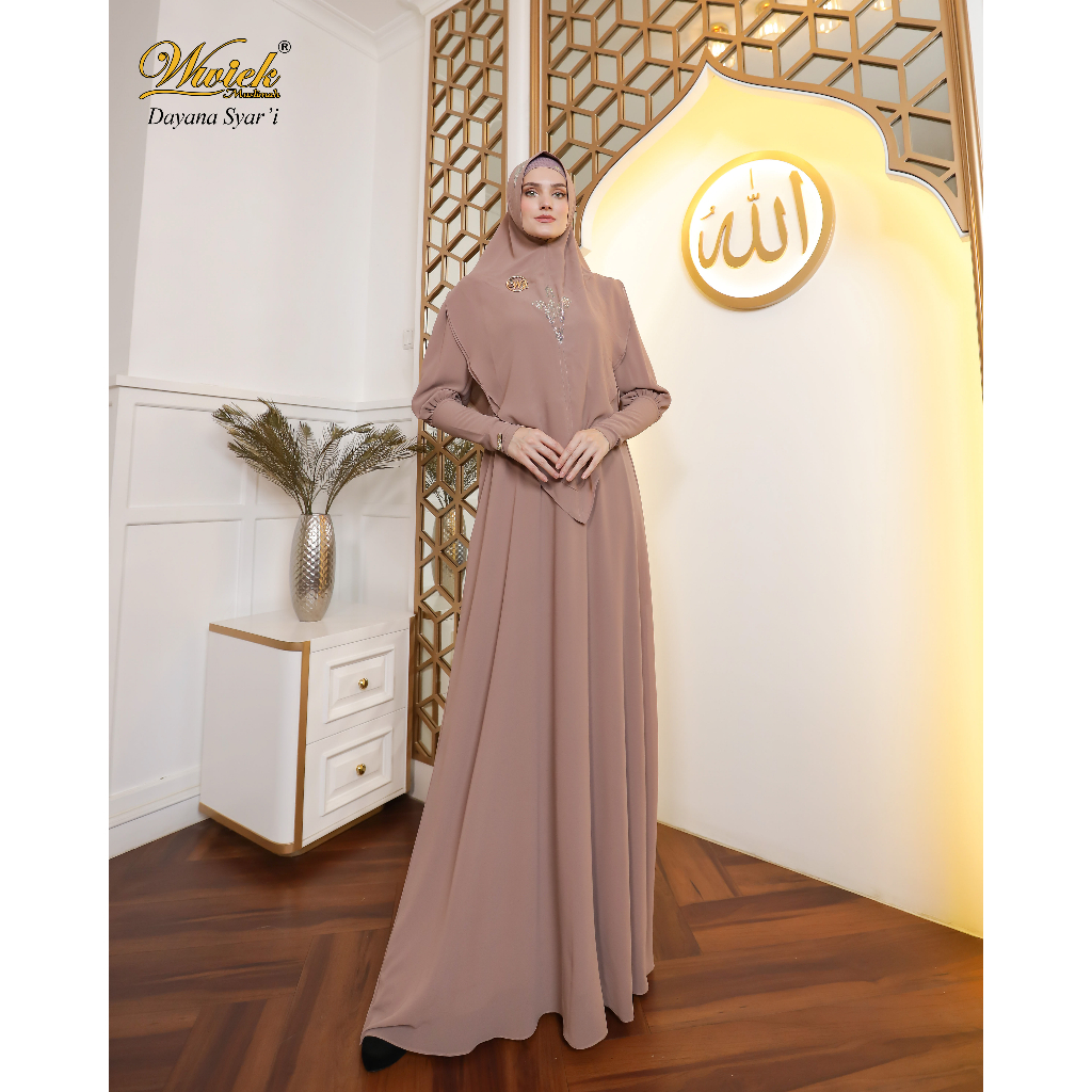 Baju Gamis Syari Set Kerudung Dayana Syari by Wwiek Muslimah